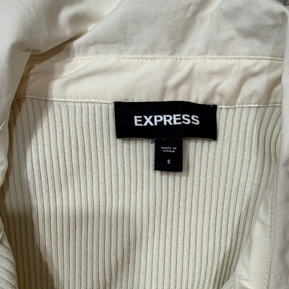 Express Cream Ribbed Shirt - Picture 3 of 4